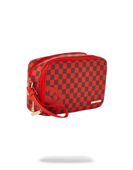 SHARKS IN PARIS RED TOILETRY AKA MONEY BAGS