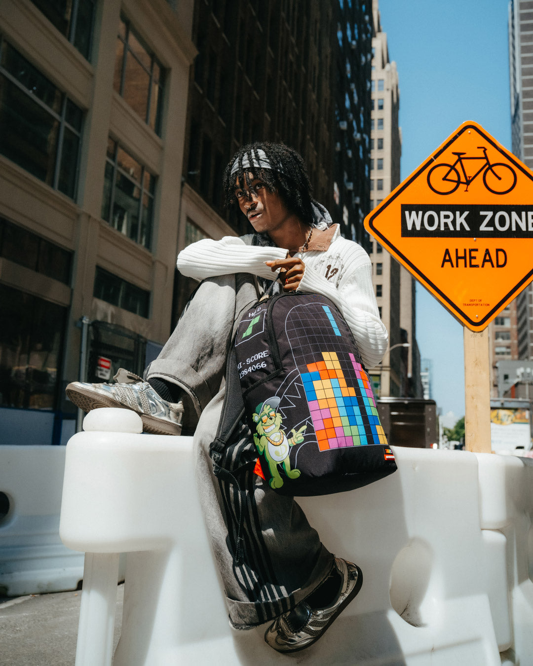 TETRIS WITH DIABLO AND MONEY BEAR BACKPACK